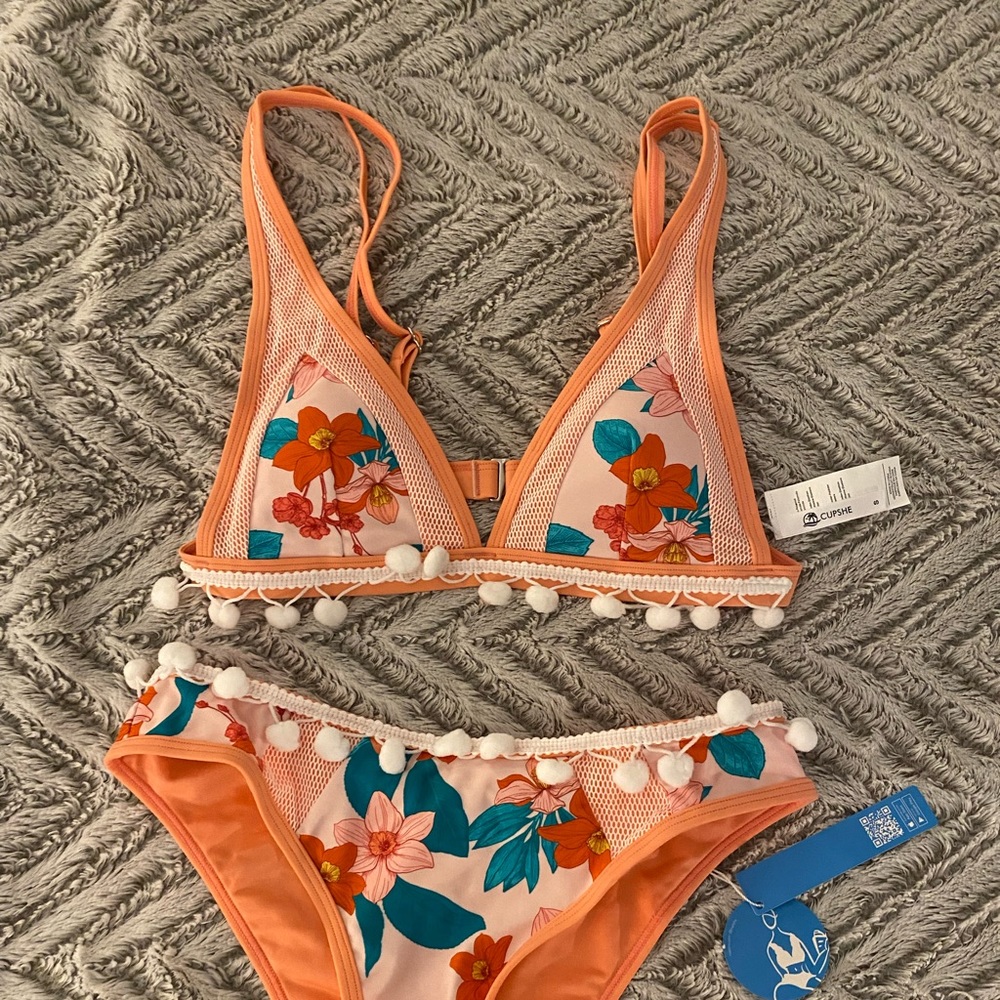 Cupshe Pink Floral Suit